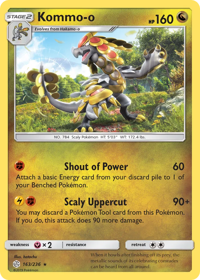 Kommo-o #163 Cosmic Eclipse Pokemon card