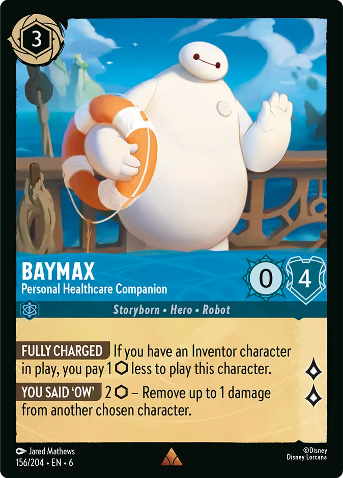 Baymax #156 Azurite Sea Disney Lorcana card