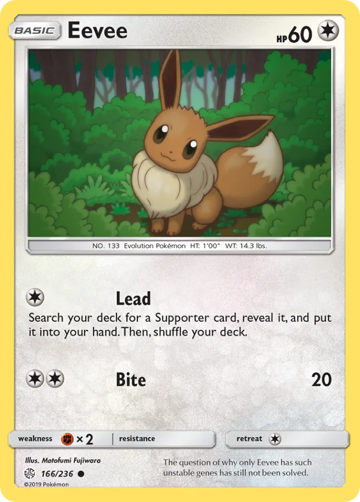 Eevee #166 Cosmic Eclipse Pokemon card