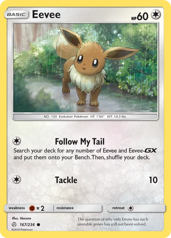 Eevee #167 Cosmic Eclipse Pokemon card