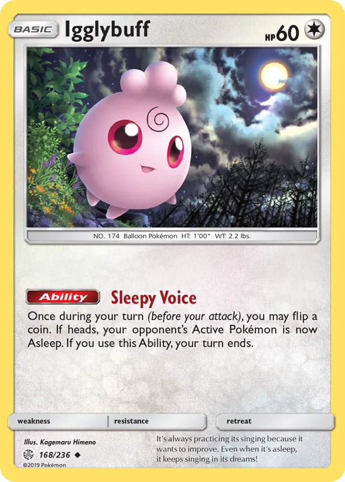 Igglybuff #168 Cosmic Eclipse Pokemon card