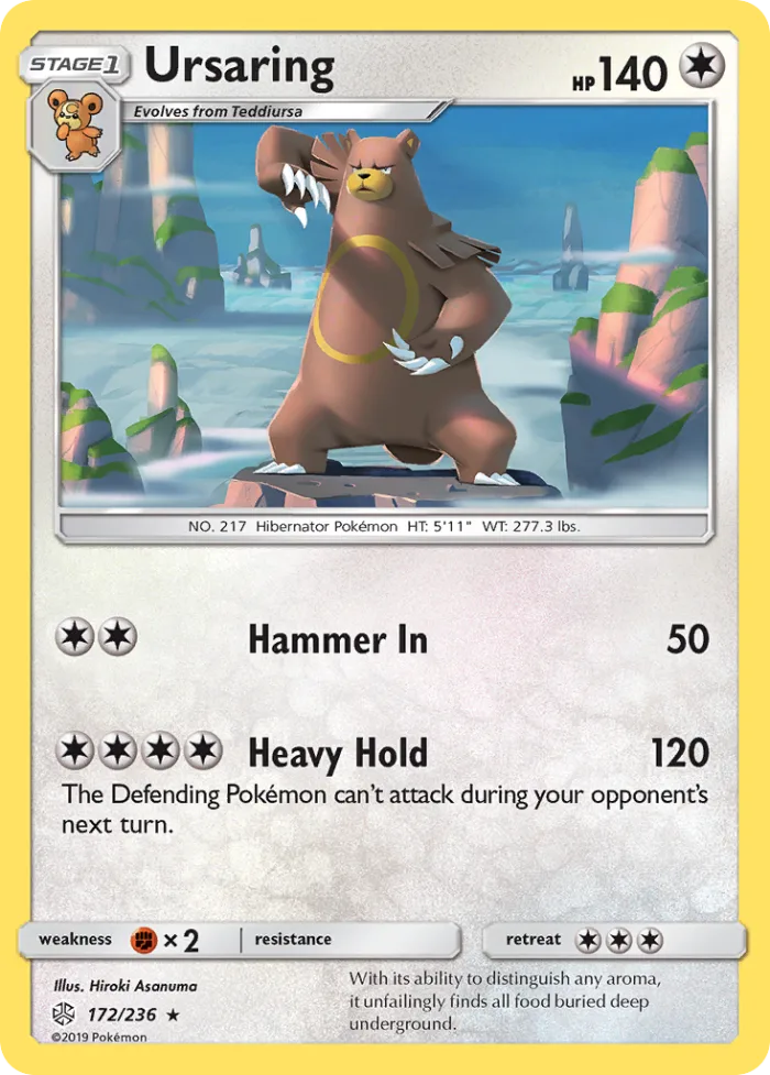 Ursaring #172 Cosmic Eclipse Pokemon card