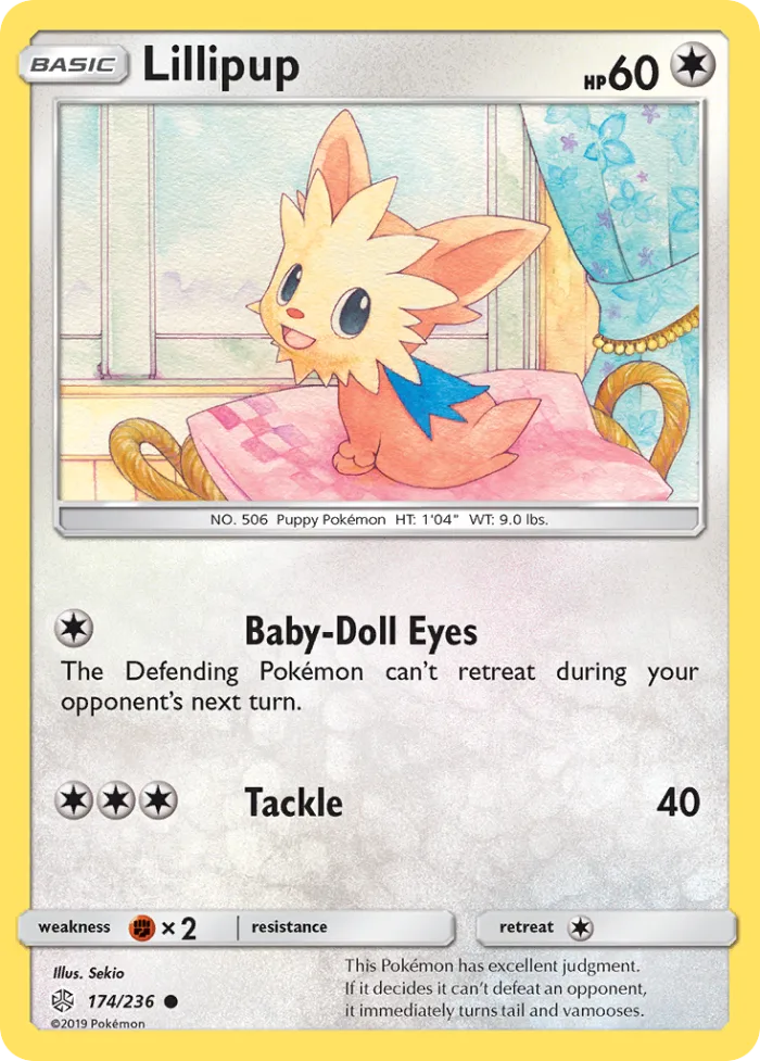 Lillipup #174 Cosmic Eclipse Pokemon card