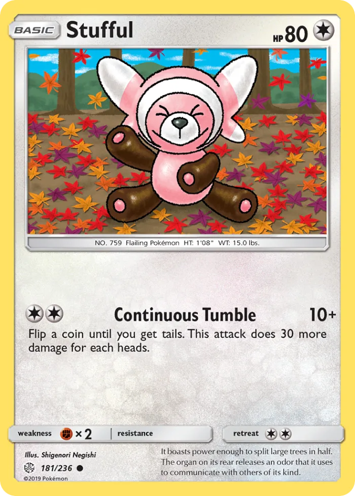Stufful #181 Cosmic Eclipse Pokemon card