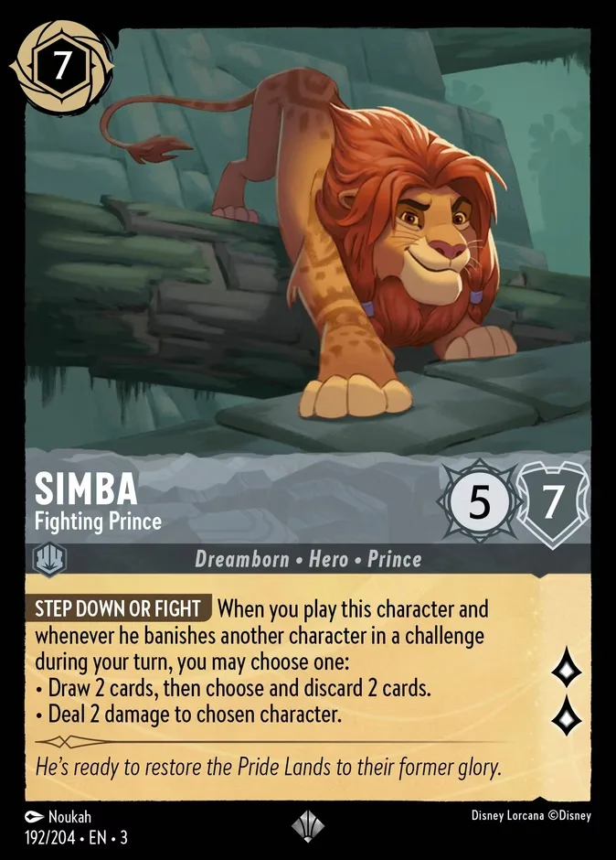 Simba #192 Into the Inklands Disney Lorcana card