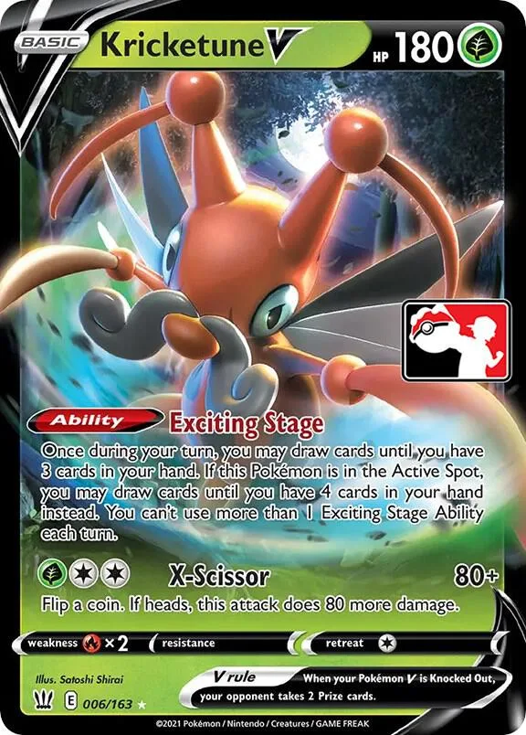 Kricketune V Play! Pokémon Prize Pack Series One card