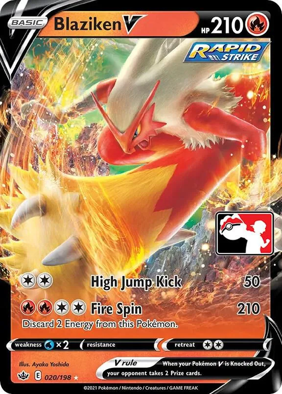 Blaziken V Play! Pokémon Prize Pack Series One card