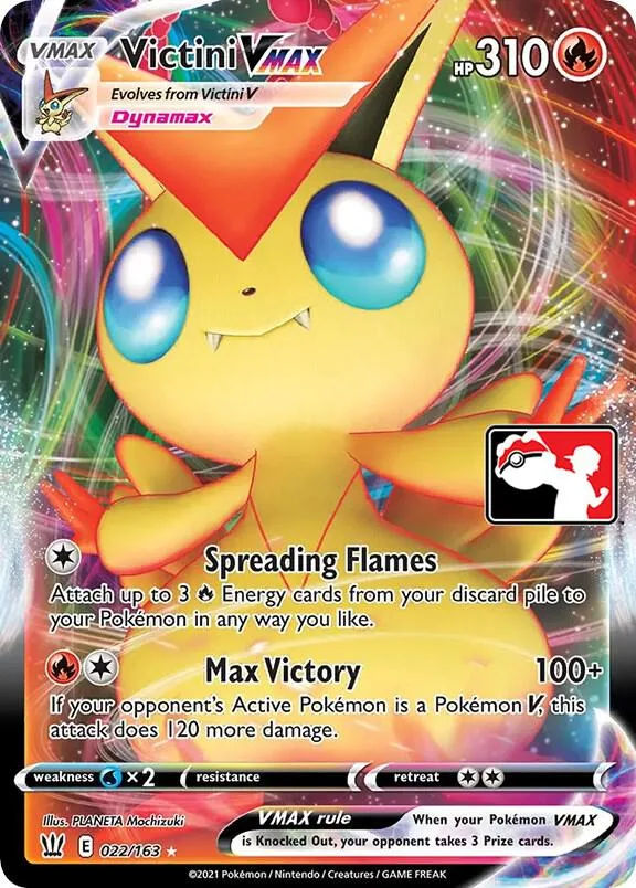 Victini VMAX Play! Pokémon Prize Pack Series One card