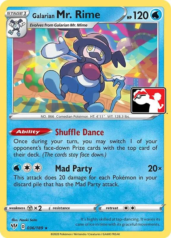 Galarian Mr. Rime Play! Pokémon Prize Pack Series One card