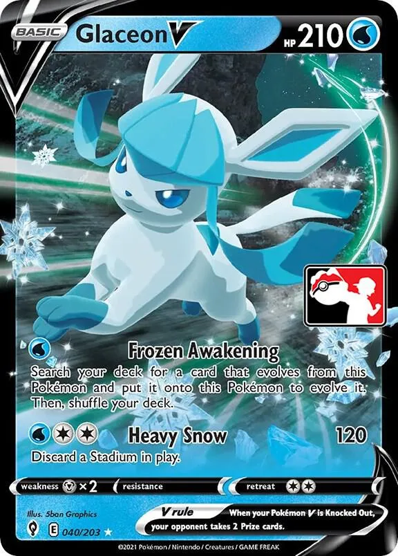 Glaceon V Play! Pokémon Prize Pack Series One card