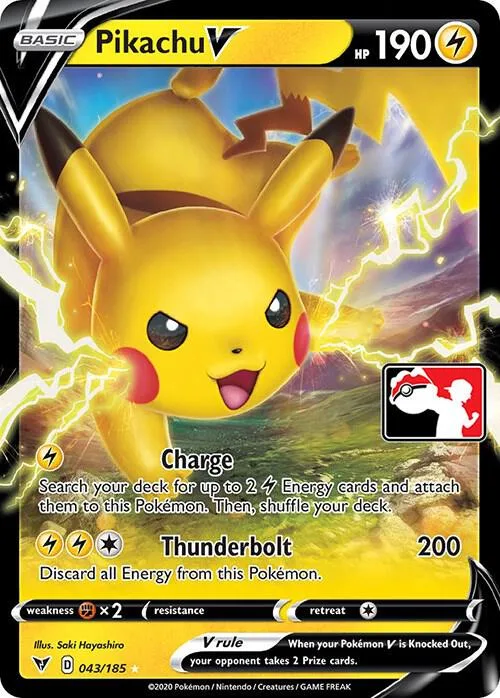 Pikachu V Play! Pokémon Prize Pack Series One card