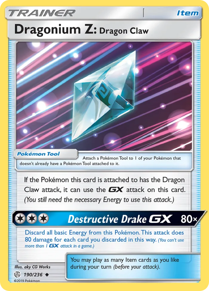 Dragonium Z: Dragon Claw #190 Cosmic Eclipse Pokemon card