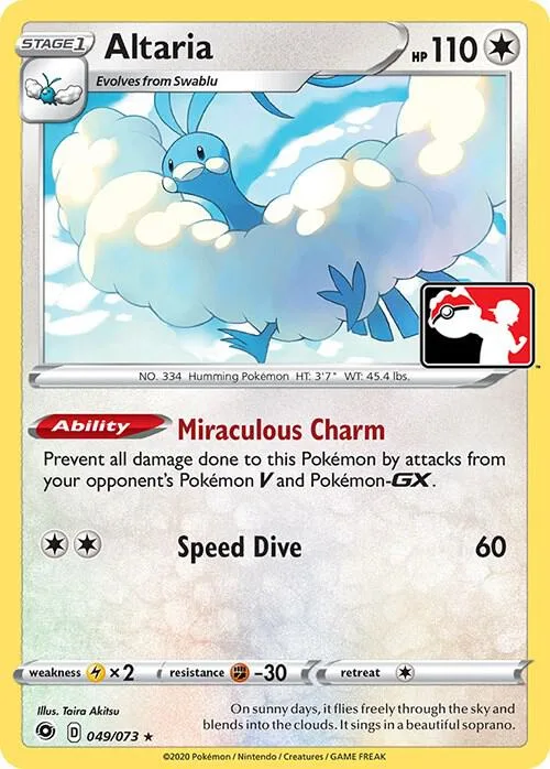 Altaria Play! Pokémon Prize Pack Series One card