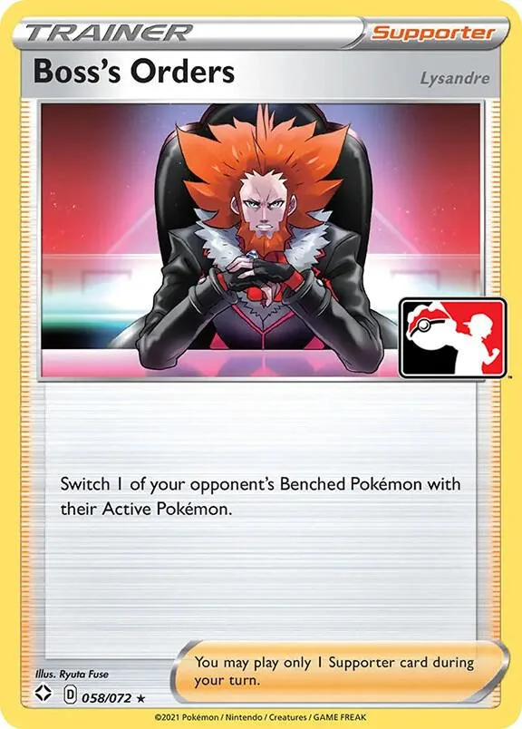Boss's Orders Play! Pokémon Prize Pack Series One card