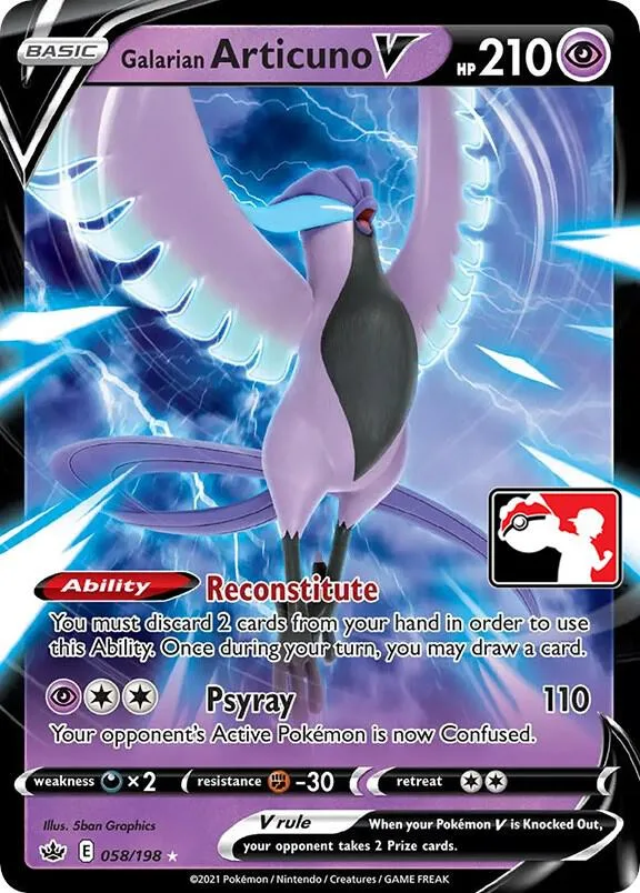 Galarian Articuno V Play! Pokémon Prize Pack Series One card