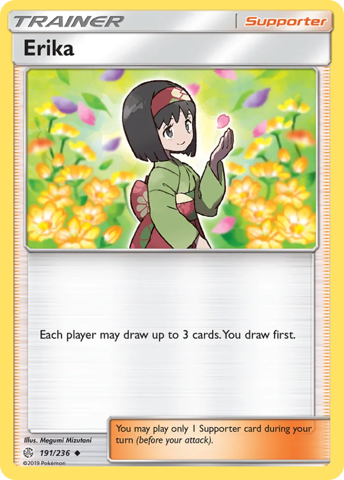 Erika #191 Cosmic Eclipse Pokemon card