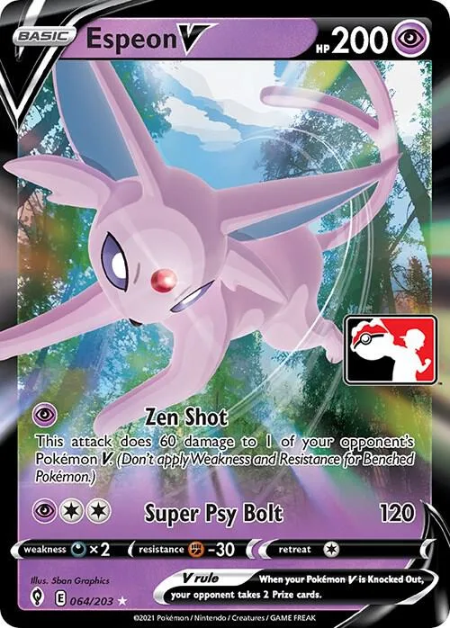 Espeon V Play! Pokémon Prize Pack Series One card