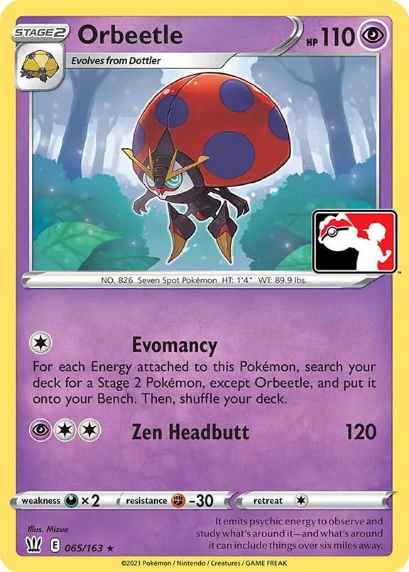 Orbeetle Play! Pokémon Prize Pack Series One card