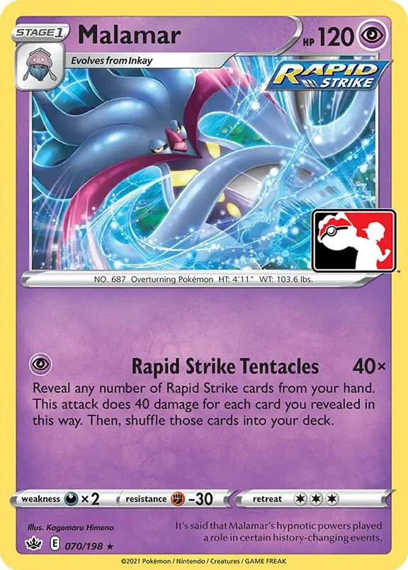 Malamar Play! Pokémon Prize Pack Series One card