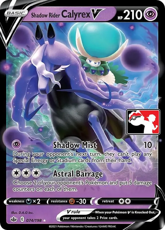 Shadow Rider Calyrex V Play! Pokémon Prize Pack Series One card