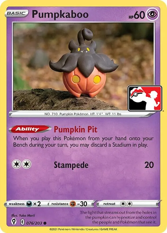 Pumpkaboo Play! Pokémon Prize Pack Series One card