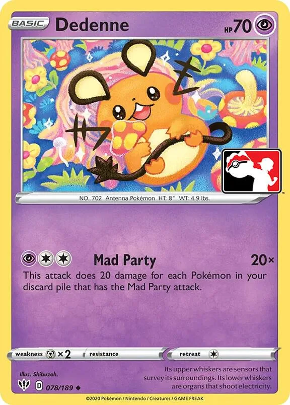 Dedenne Play! Pokémon Prize Pack Series One card