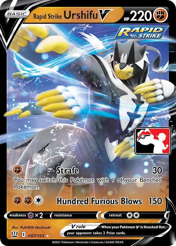 Rapid Strike Urshifu V Play! Pokémon Prize Pack Series One card