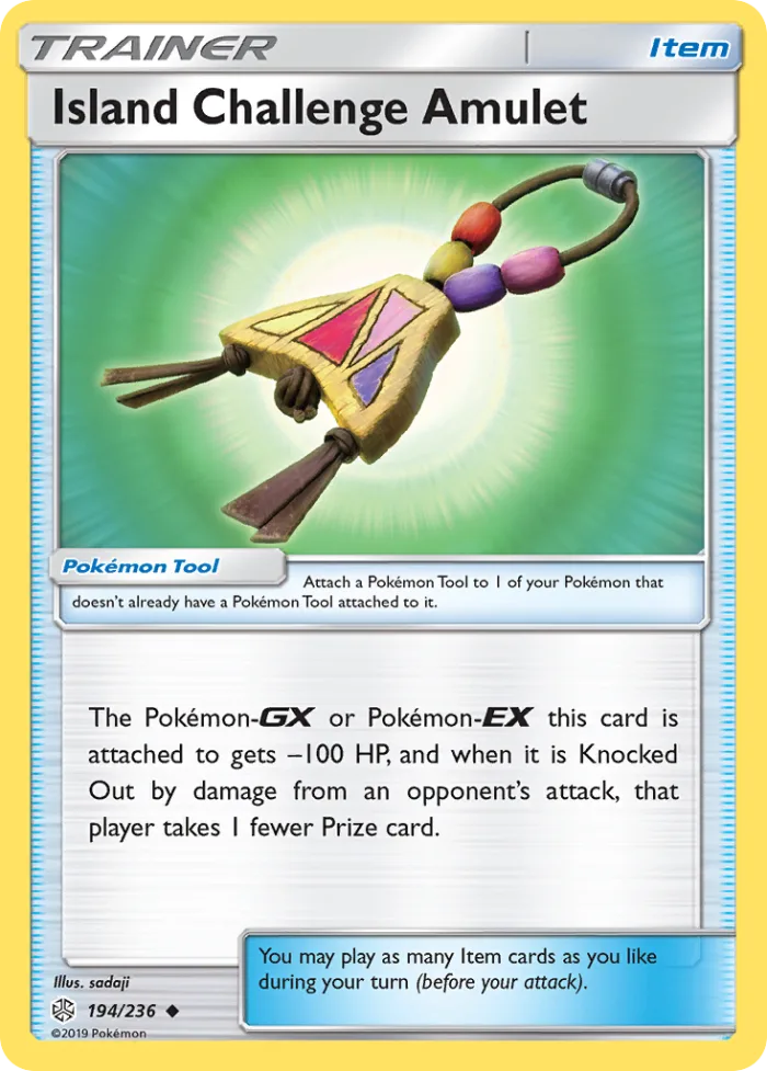Island Challenge Amulet #194 Cosmic Eclipse Pokemon card