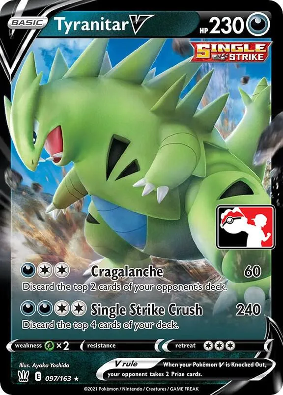 Tyranitar V Play! Pokémon Prize Pack Series One card