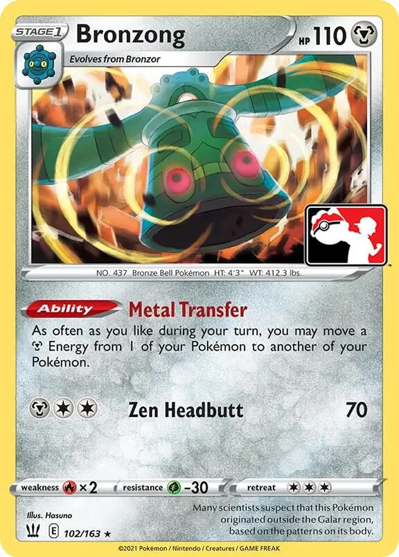 Bronzong Play! Pokémon Prize Pack Series One card