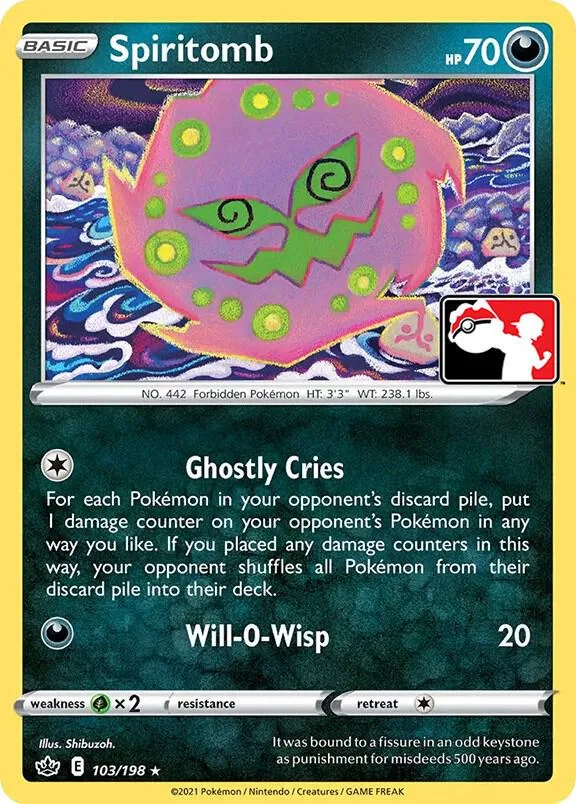 Spiritomb Play! Pokémon Prize Pack Series One card
