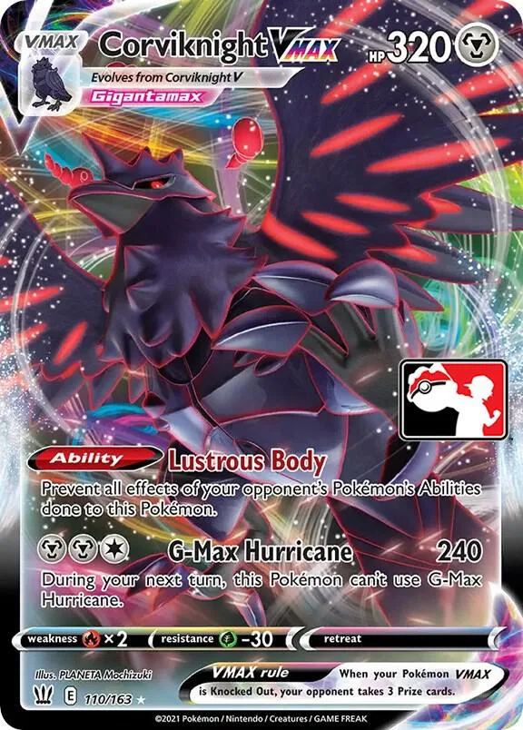 Corviknight VMAX Play! Pokémon Prize Pack Series One card