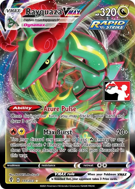 Rayquaza VMAX Play! Pokémon Prize Pack Series One card