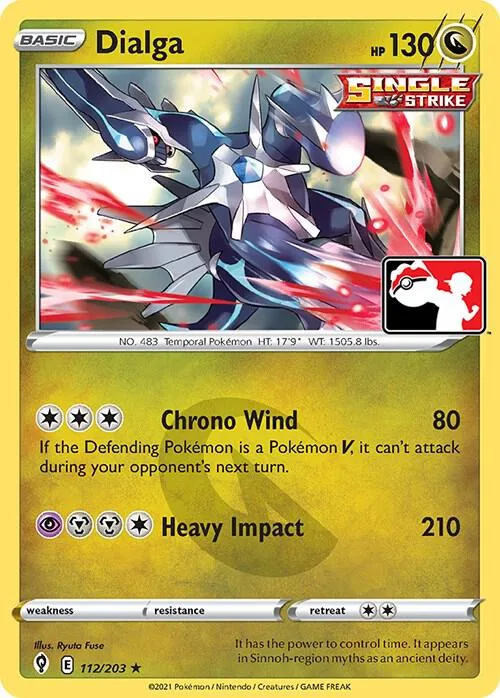 Dialga Play! Pokémon Prize Pack Series One card