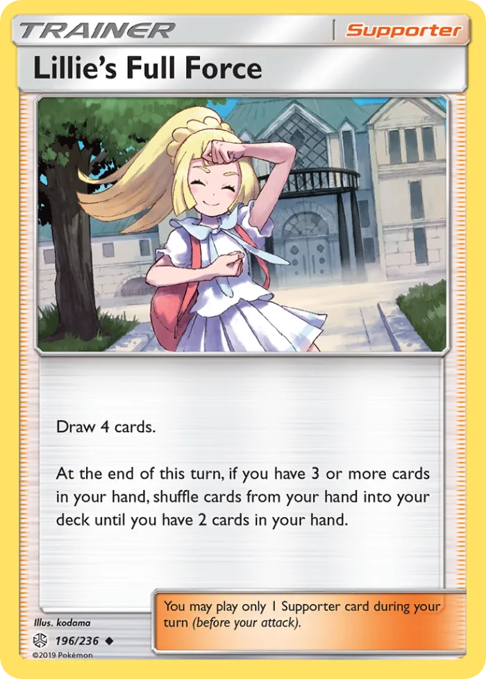 Lillie's Full Force #196 Cosmic Eclipse Pokemon card
