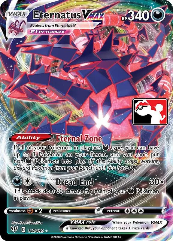 Eternatus VMAX Play! Pokémon Prize Pack Series One card