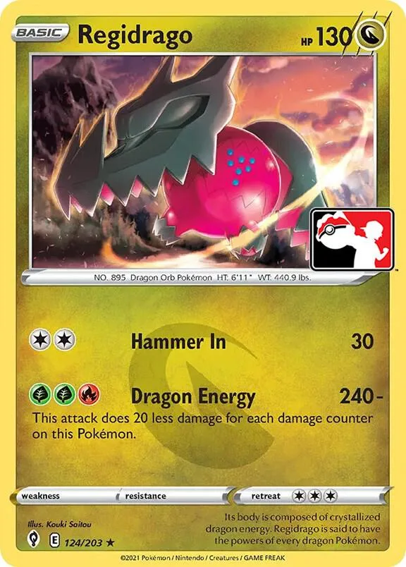 Regidrago Play! Pokémon Prize Pack Series One card