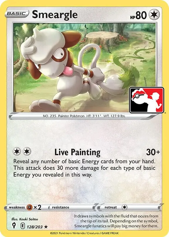 Smeargle Play! Pokémon Prize Pack Series One card