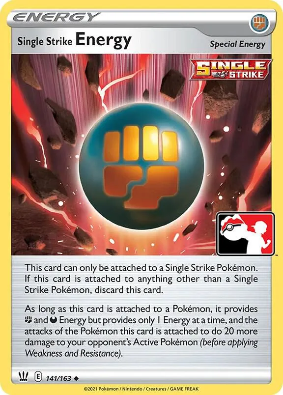 Single Strike Energy Play! Pokémon Prize Pack Series One card