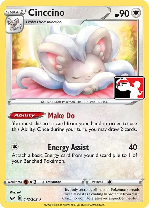 Cinccino Play! Pokémon Prize Pack Series One card