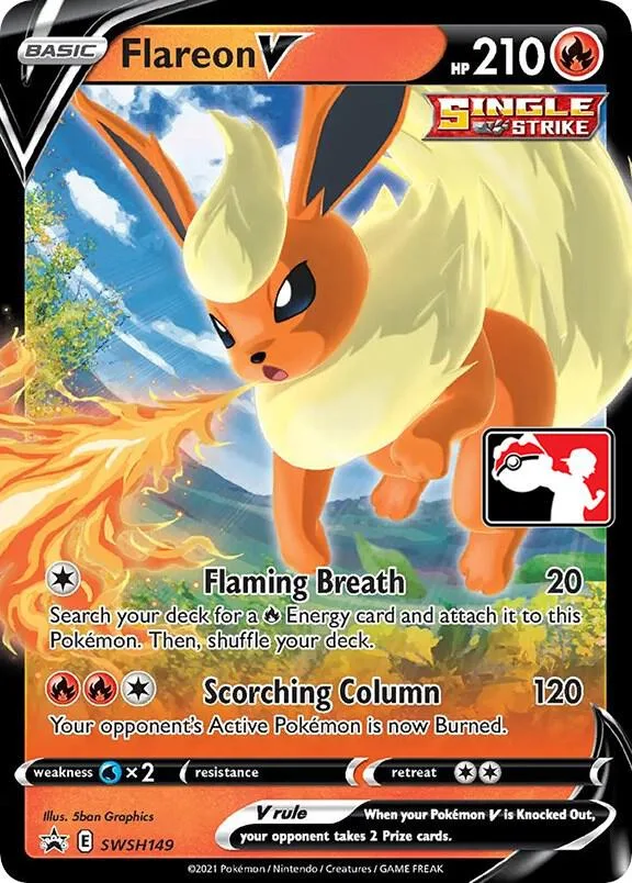 Flareon V Play! Pokémon Prize Pack Series One card
