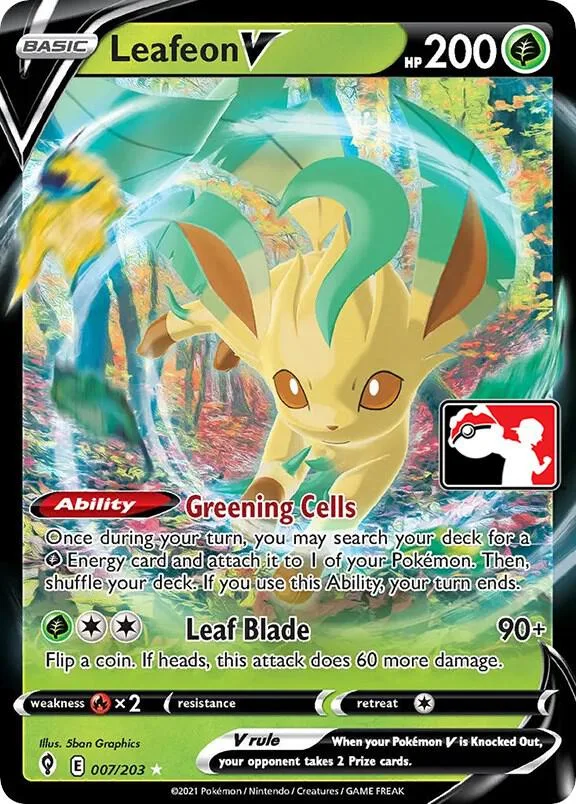 Leafeon V Play! Pokémon Prize Pack Series Two card