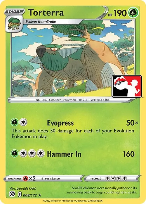 Torterra Play! Pokémon Prize Pack Series Two card