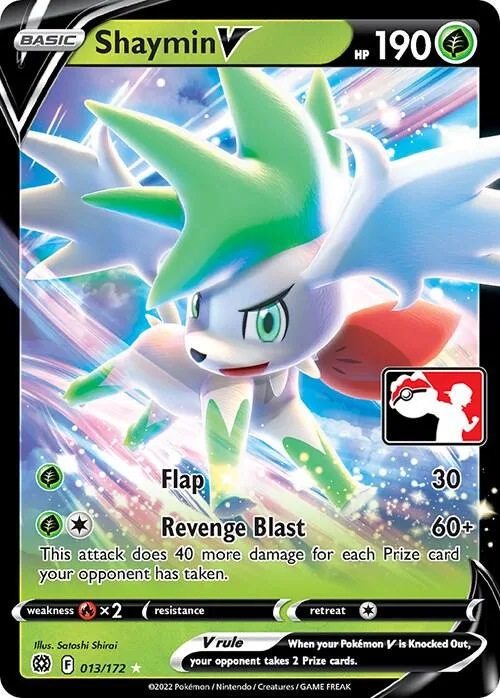 Shaymin V Play! Pokémon Prize Pack Series Two card