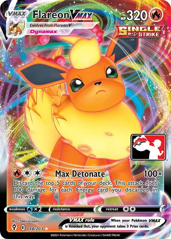 Flareon VMAX Play! Pokémon Prize Pack Series Two card