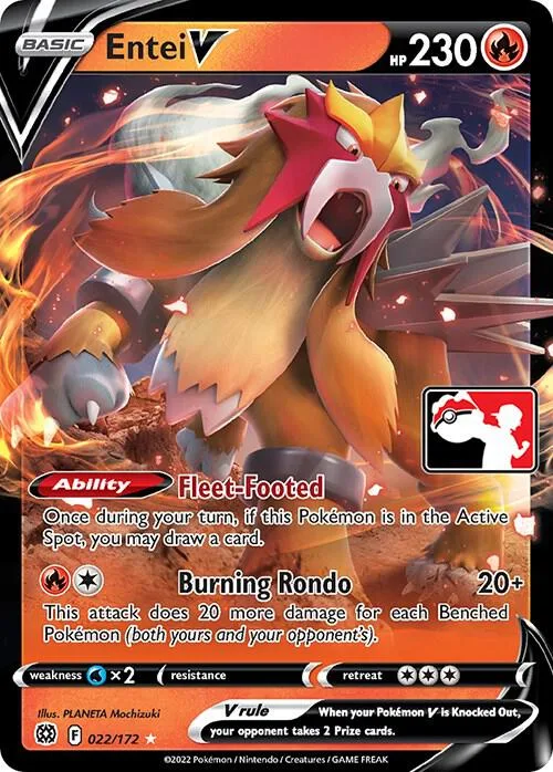 Entei V Play! Pokémon Prize Pack Series Two card