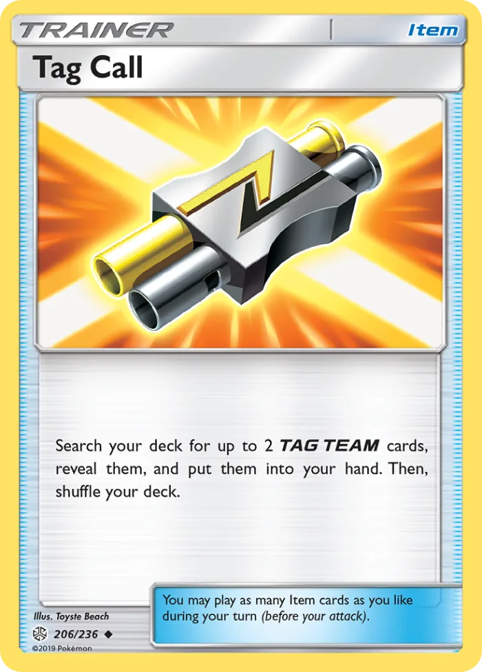 Tag Call #206 Cosmic Eclipse Pokemon card