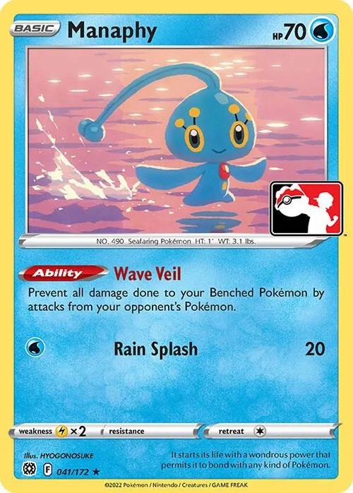 Manaphy Play! Pokémon Prize Pack Series Two card