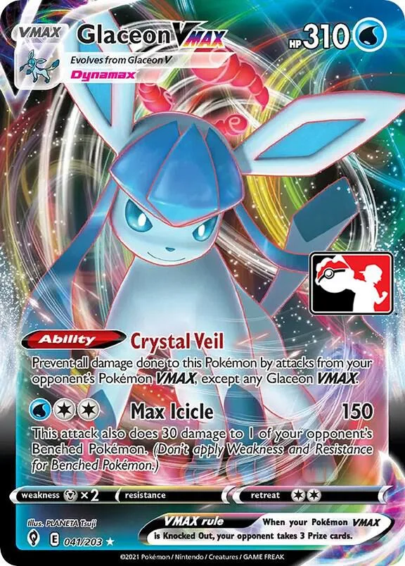 Glaceon VMAX Play! Pokémon Prize Pack Series Two card
