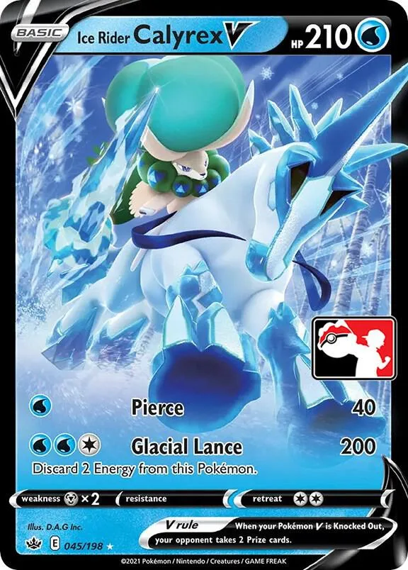Ice Rider Calyrex V Play! Pokémon Prize Pack Series Two card